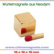 Neodym-Magnet Würfel Gold